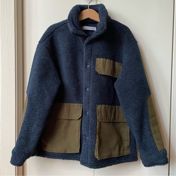 ZARA CONTRASTING POLAR FLEECE OVERSHIRT
8-9 YEARS (51,18 INCHES) | NAVY - Picture 2 of 6